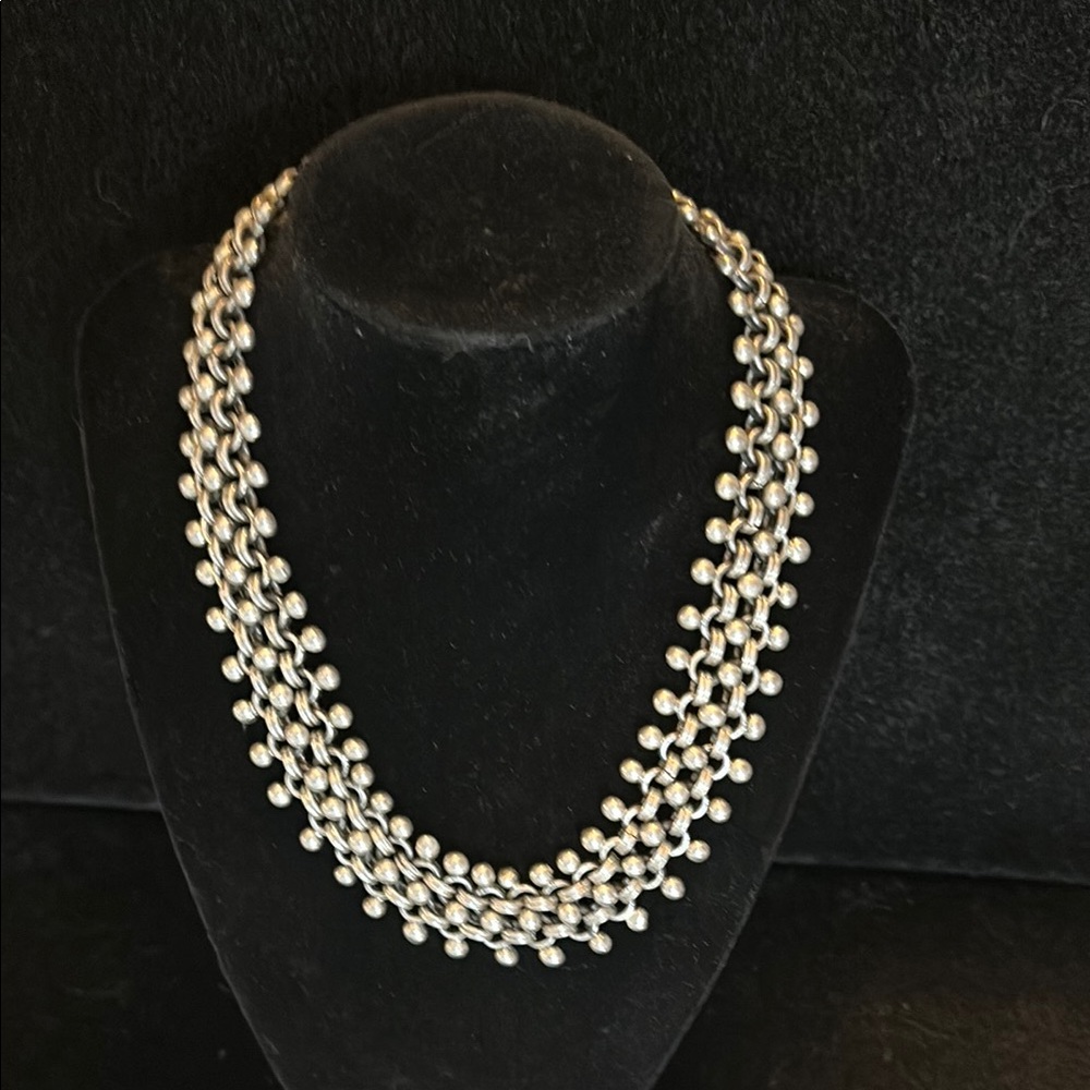 Sterling Silver 925 Beaded Necklace